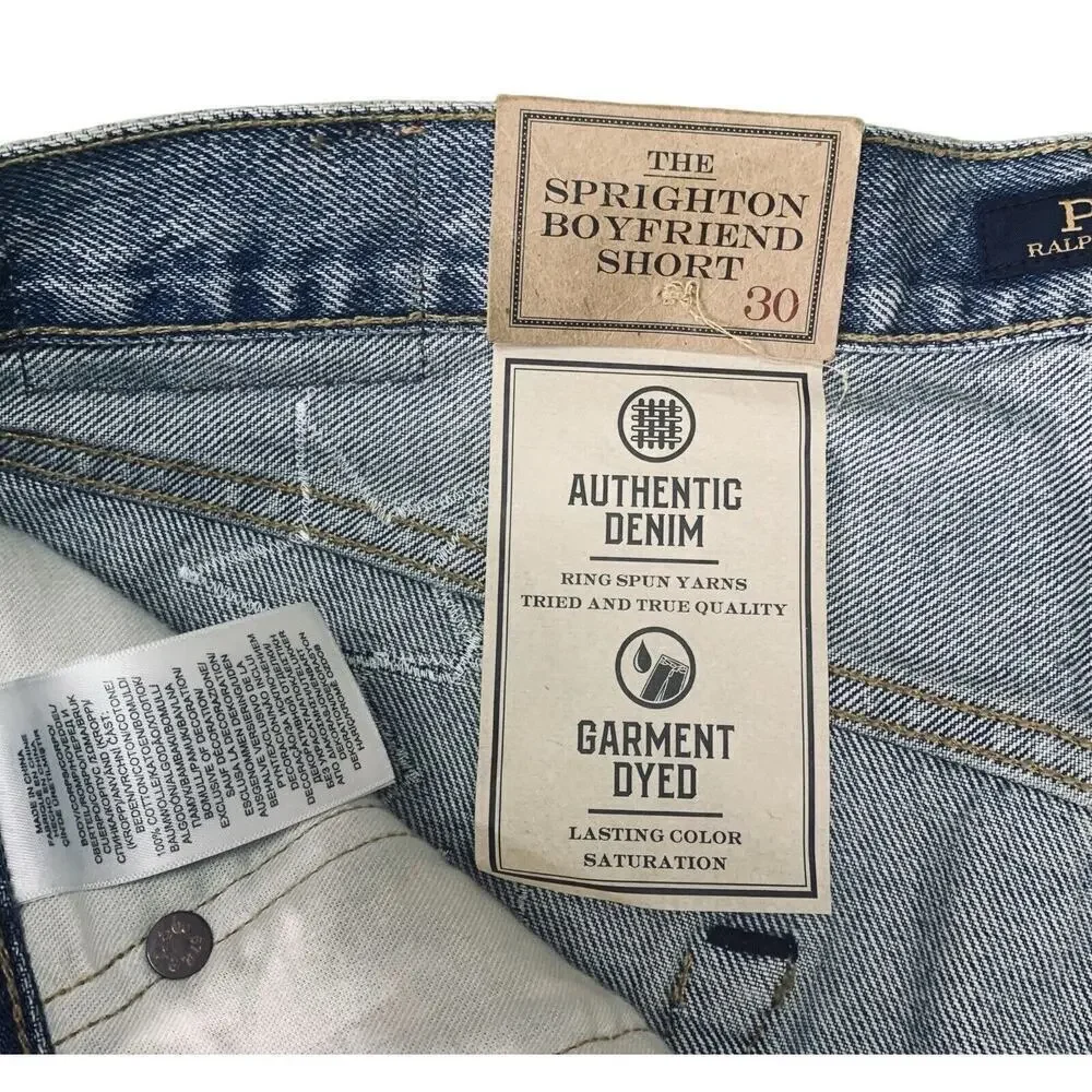 Polo Ralph Lauren Sprighton Boyfriend Patchwork Shorts Womens Size 30 NWT $198 - Picture 11 of 15